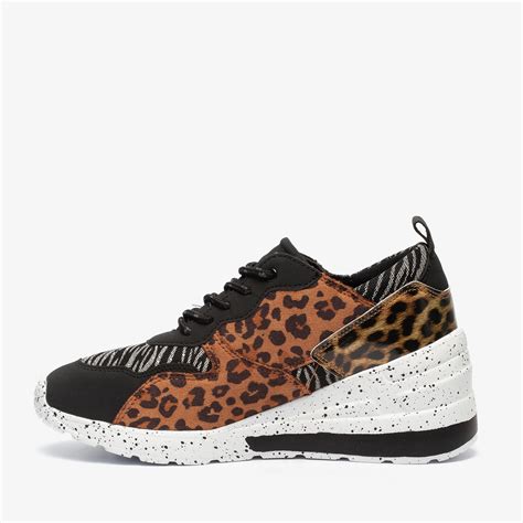 Hoge sneakers met dierenprint voor dames online .